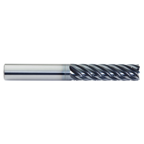 Picture of M.A. Ford 180X6254B Dia 5/8 SH 0.6250 LOC 3.00 OAL6.00 End Mill Carbide AlTiN Single End Corner Radius0.0300 0.76mm TuffCut® XR7